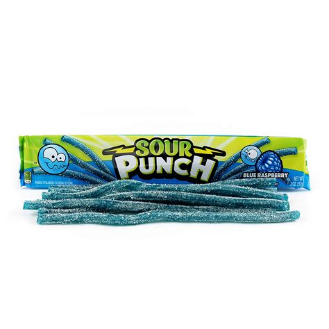 Sour Punch Blue Raspberry Straws 2oz Candy Funhouse Candy Funhouse Ca