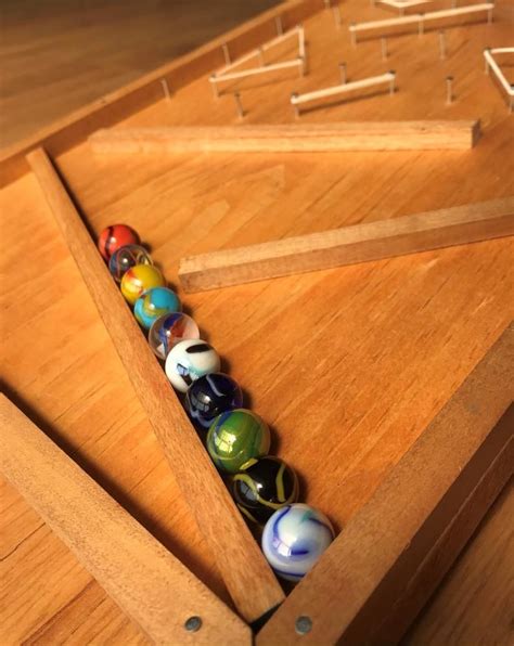 Handcrafted Wooden Race Track For Marbles Etsy Wooden Marble Run