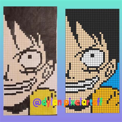 Pixel Art Luffy One Piece