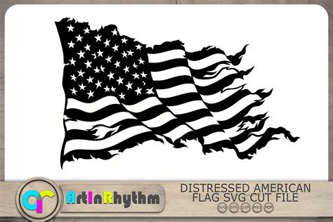 Distressed American Flag Svg Usa Flag Graphic By Artinrhythm