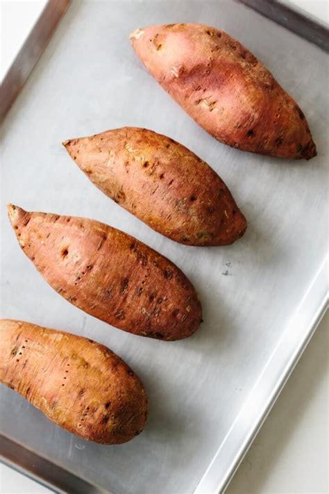 Baked Sweet Potato How To Bake Sweet Potatoes Perfectly Downshiftology Sweet Potato Recipes