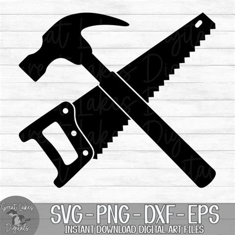 Hammer And Saw Instant Digital Download Svg Png Dxf And Etsy UK