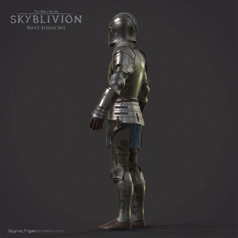 Artstation Steel Armor Set Tesskyblivion Spyros Frigas Armor