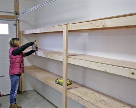 After building and painting a frame, the savvy blogger behind anyone can decorate secured the gutters to. What type of wood for garage shelves? : homeowners