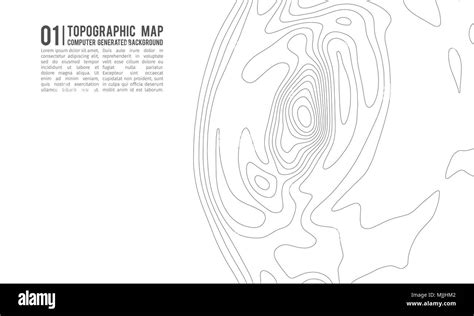 Topographic Map Contour Background Topo Map With Elevation Contour