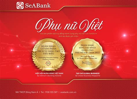 Seabank Nhận Giải Thưởng Ngân Hàng Sáng Tạo Nhất Dành Cho Phụ Nữ Việt