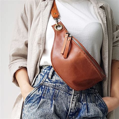 Genuine Leather Copper Bum Bag Fanny Pack Cross Body Bag A35 Kinies