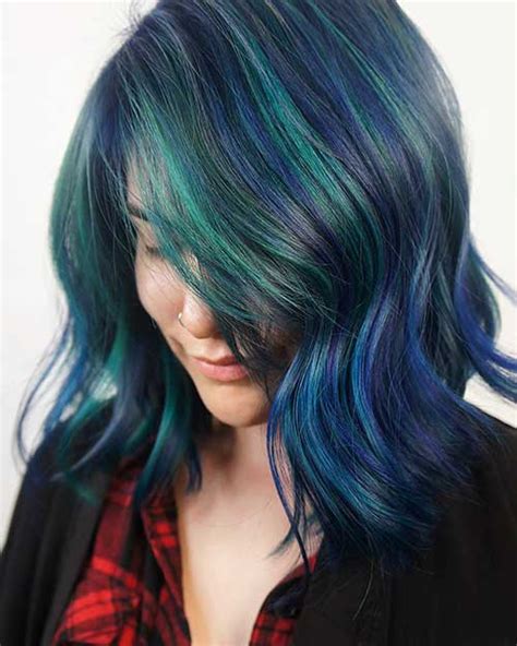 Eye Catching Blue Hair Color Ideas On Short Hair Short