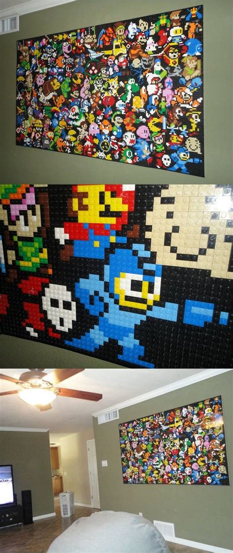 Epic Lego Wall Filled With Video Game Classics