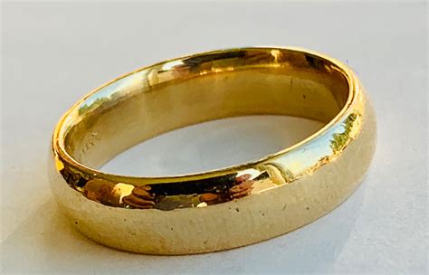 Mens Wedding Ring Vintage Mens Gold Wedding Ring 14k Yellow Gold
