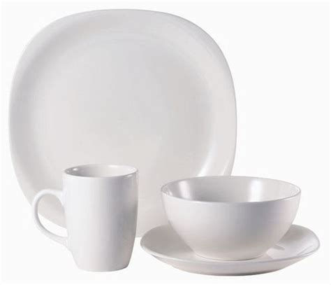 Mainstays 16 Piece Square Dinnerware Set White Walmart Canada