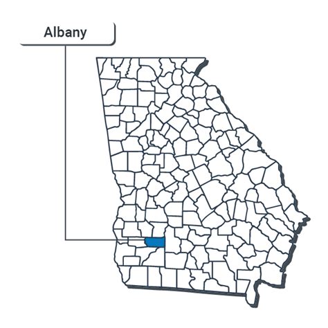 Albany County Map Illustration Diminished Value Georgia Car
