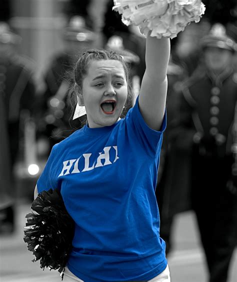 Yelling Cheers Parading Highschool Cheerleader Scott 97006 Flickr