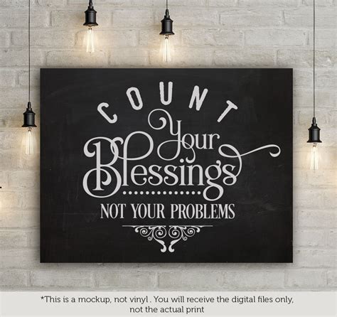 Count Your Blessings Not Your Problems Svg By Blackcatssvg Thehungryjpeg