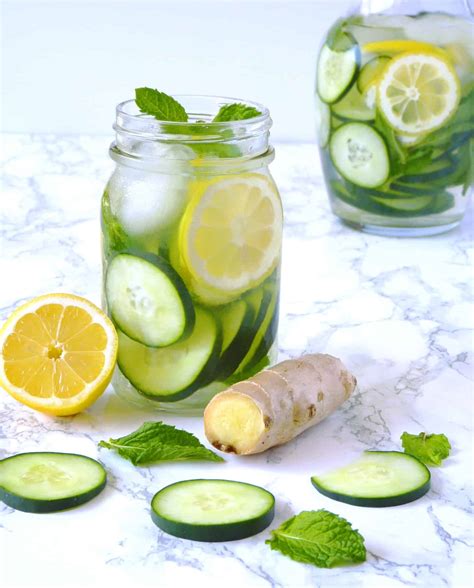 Cucumber Ginger Lemon Mint Flavored Water