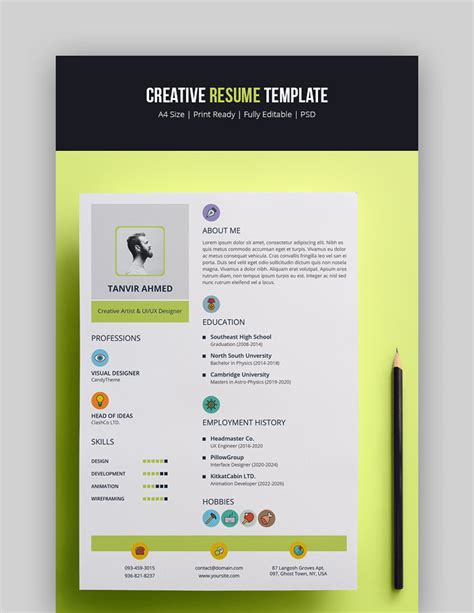 25 Attractive Eye Catching Resume Cv Templates With Stylish Aesthetics