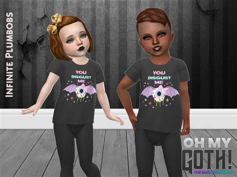 The Sims Resource Oh My Goth Toddler Disgust T Shirt Toddler Tights