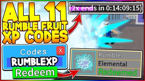 All Secret Xp Level Codes In Blox Fruits Free Rumble Fruit Roblox Codes For Blox Fruits