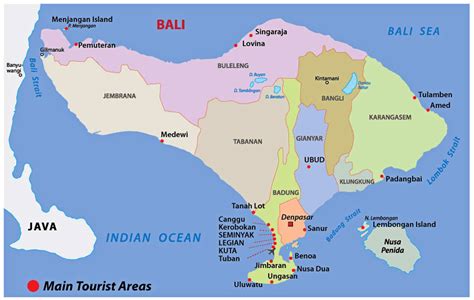 √ Peta Bali Bali Map Lengkap Sindunesia