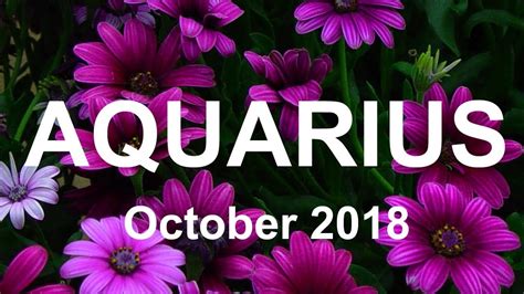 Aquarius October 2018 Good Fortune General Tarot Reading Youtube