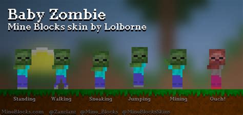 Mine Blocks Baby Zombie Skin By Lolborne