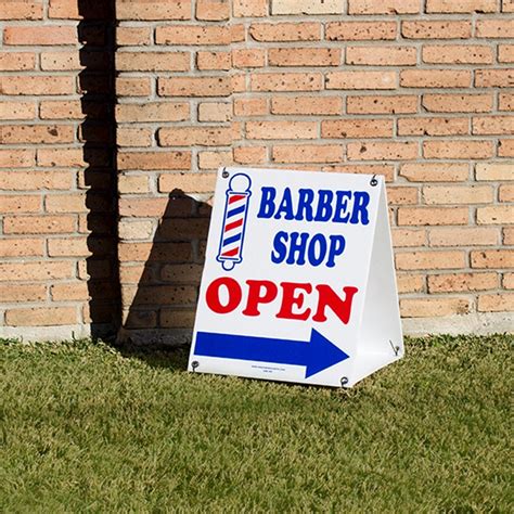 Barber Shop Open Sign Directional Arrow 2 Sided Etsy