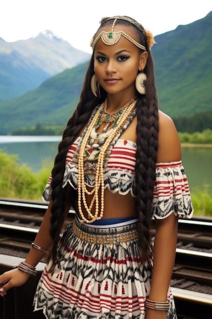 Premium Ai Image Portrait Of A Polynesian Girl From The Pacific