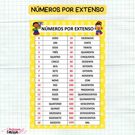 Numeros Por Extenso 1 A 100