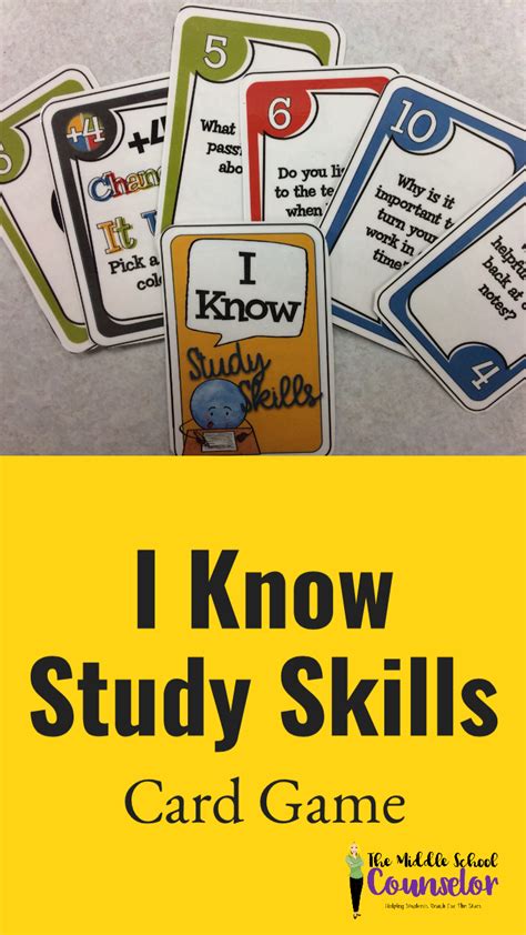 I Know Study Skills Card Game Great For Those Who Struggle With