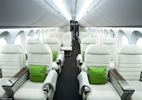 New Bombardier Cs100 Aircraft Has Wider Chairs Designed For Overweight Passengers Daily Mail