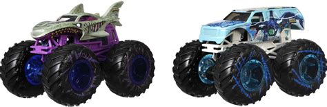 Hot Wheels Monster Trucks Roarin Rumble 2 Packs Of 1 64 Scale Toy
