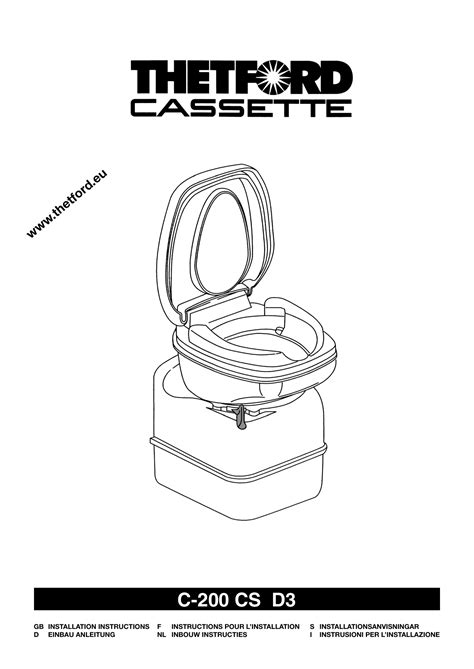 Thetford Cassette C2 Toilet Manual Wiring Flow Line