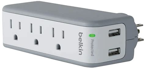Belkin Wall Mount Surge Protector 3 Ac Multi Outlets And 2 Usb Ports