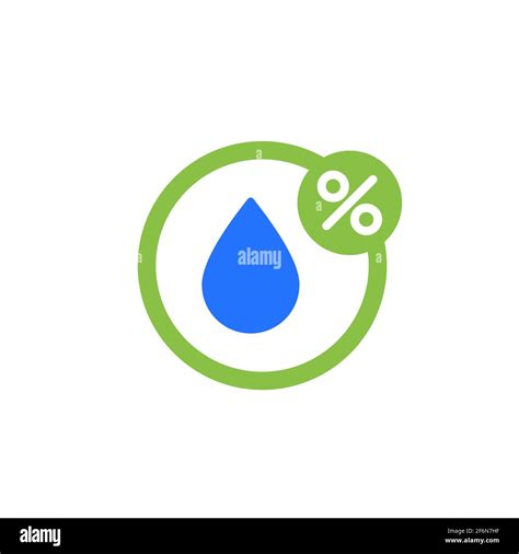 Humidity Icon Water Drop And Percent Vector Stock Vector Image And Art