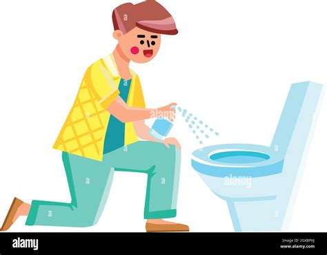 Man Using Toilet Stock Vector Images Alamy