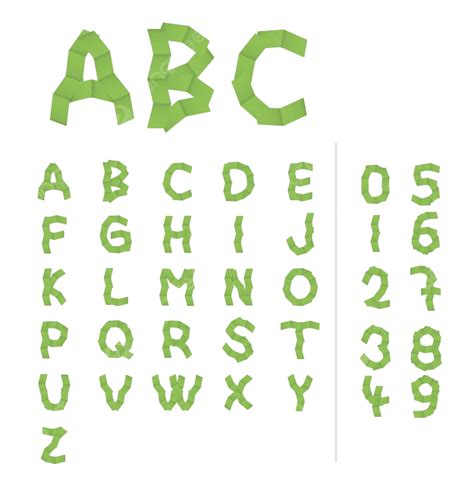 Paper Alphabet Letters Icon Collection Abc Vector Icon Collection