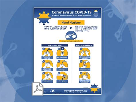 Hand Hygiene Covid19 Bc Cdc Poster Pdf Manufacturing Safety
