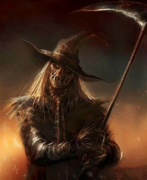 Grim Reaper Tied Up Mouth Looks Cool Scary Scarecrow Scarecrow