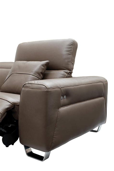 Buy Esf 468 Reclining Sectional Left Hand Chase In Brown Top Grain