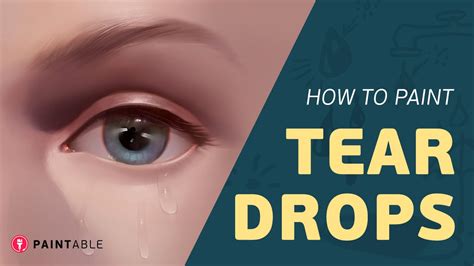 How To Paint Realistic Tears And Water Droplets Step By Step Youtube