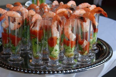 If you get bored of dipping it endlessly in cocktail sauce, here's a leftover idea: Mini individual tray passed shrimp cocktail ...