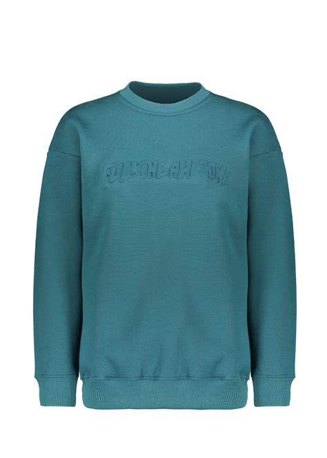 Fucking Awesome Stamp Emboss Crew Teal Sweatshirts From Triads Uk