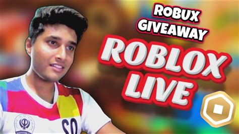 🔴 Robux Live Giveaway 🎉 Free Robux In Roblox Youtube