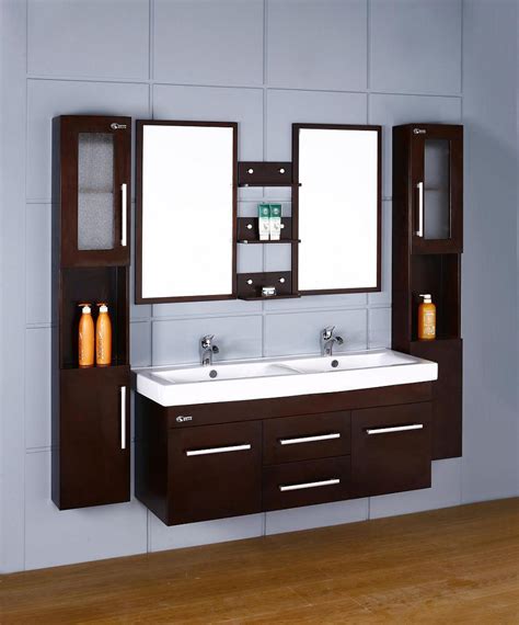 China Wooden Double Sink Wall Mounted Bathroom Vanities D1108 China