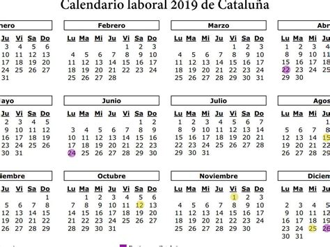 Calendario laboral 2019 de Cataluña los 12 festivos y puentes de la