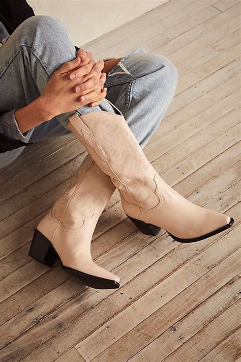 Jeffrey Campbell Dagget Western Boots Natural Editorialist
