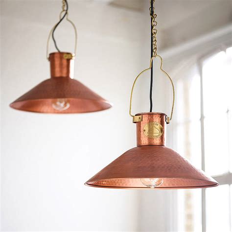 Such lights would look absolute above staircases, picture walls, kitchen area, and bedroom. Copper Pendant Light Sale 30% Off By Country Lighting | notonthehighstreet.com
