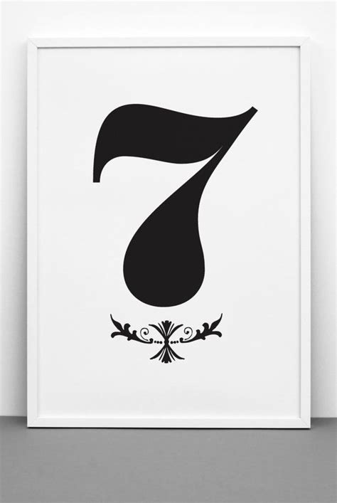 Number 7 Print Printable 0 9 Poster Downloadable By Onemustdash