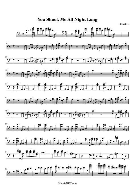 It's called 'shook me all night long.' that's what we want the song to be called.' You Shook Me All Night Long Sheet Music - You Shook Me All ...