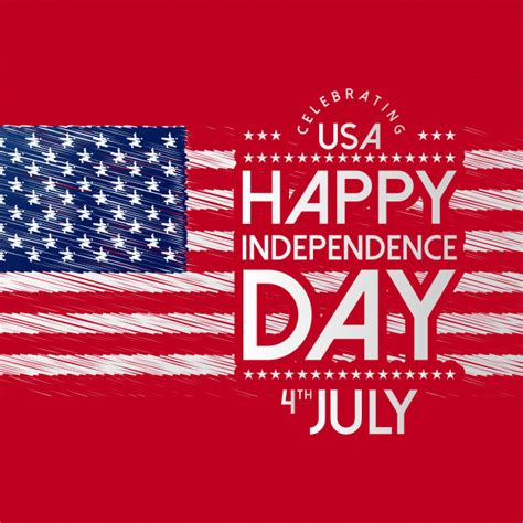 After the war independence day became an official holiday. Happy independence day usa with flag Vector | Free Download